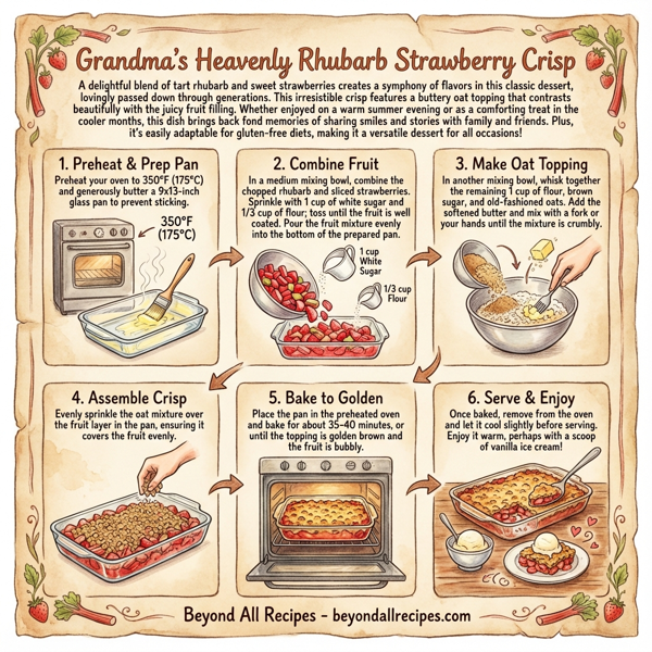 Grandma's Heavenly Rhubarb Strawberry Crisp instructions