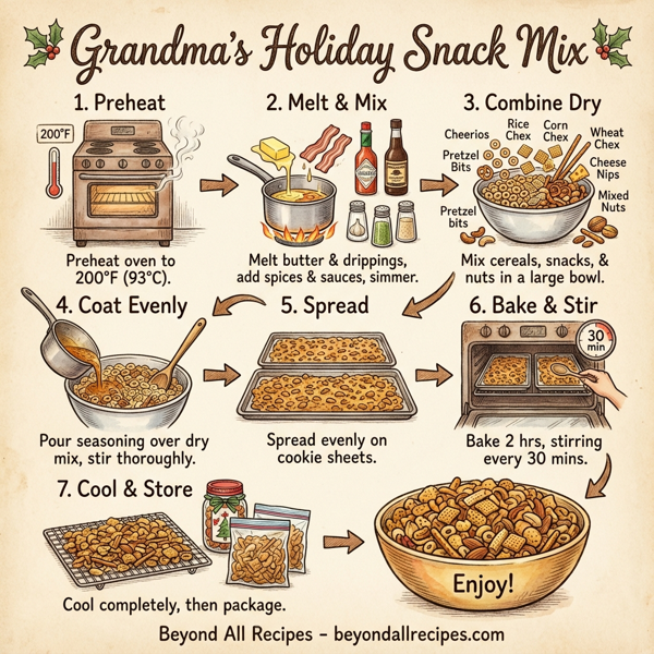 Grandma's Holiday Snack Mix instructions