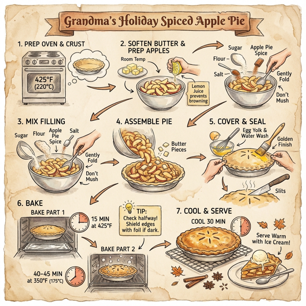 Grandma's Holiday Spiced Apple Pie instructions