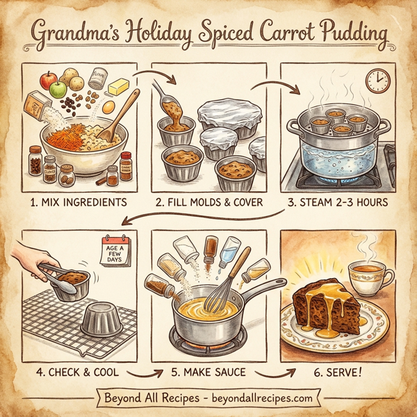 Grandma's Holiday Spiced Carrot Pudding instructions