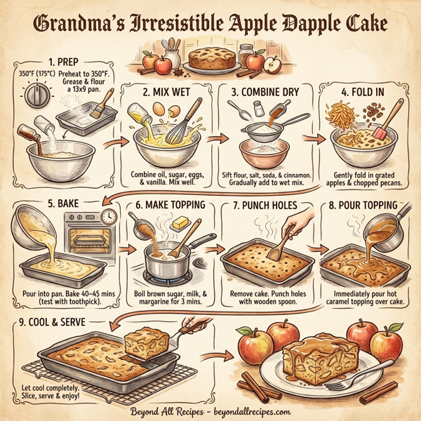 Grandma's Irresistible Apple Dapple Cake instructions