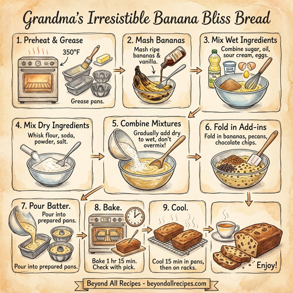 Grandma's Irresistible Banana Bliss Bread instructions