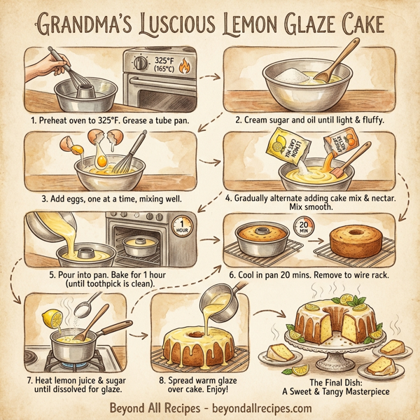 Grandma's Luscious Lemon Glaze Cake instructions