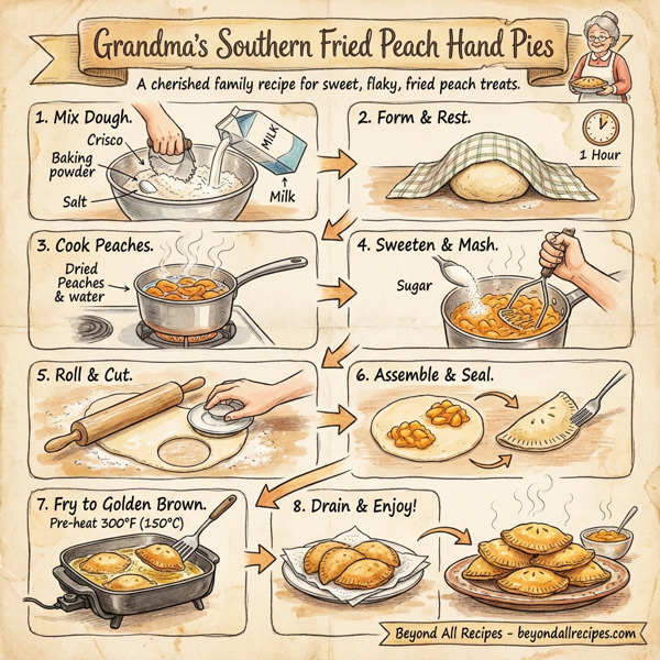 Grandma's Southern Fried Peach Hand Pies instructions