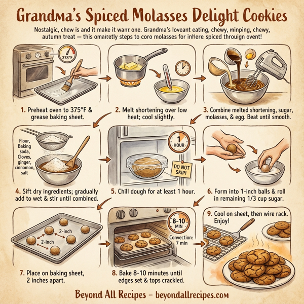 Grandma's Spiced Molasses Delight Cookies instructions