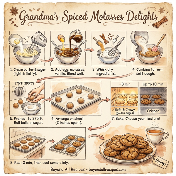 Grandma's Spiced Molasses Delights instructions
