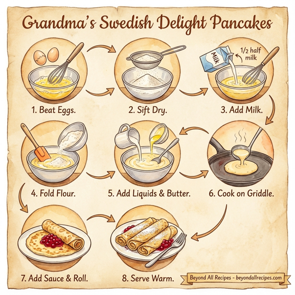 Grandma's Swedish Delight Pancakes instructions