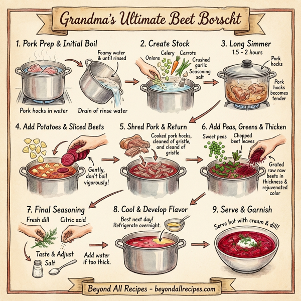 Grandma's Ultimate Beet Borscht instructions
