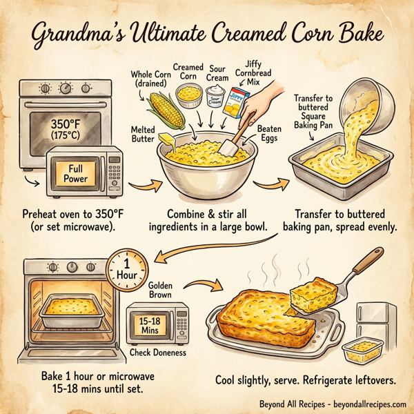 Grandma's Ultimate Creamed Corn Bake instructions
