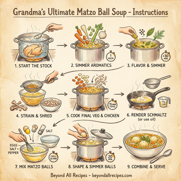 Grandma's Ultimate Matzo Ball Soup instructions