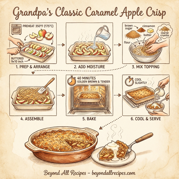 Grandpa’s Classic Caramel Apple Crisp instructions