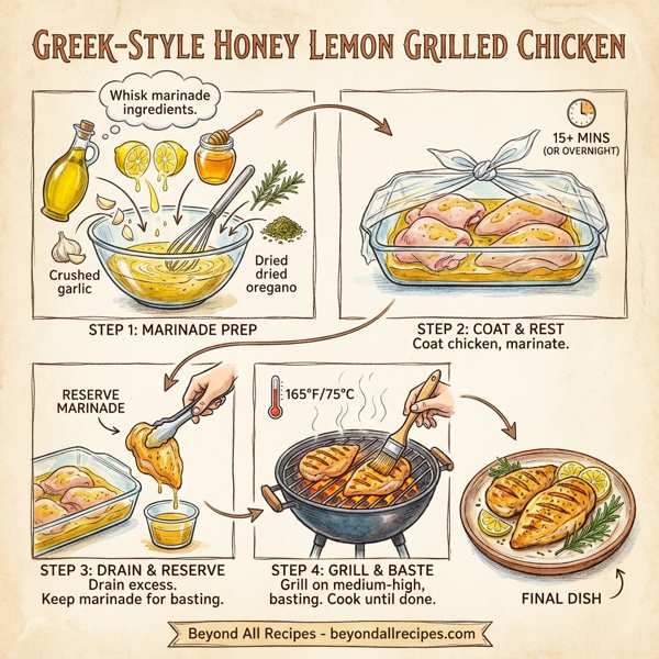 Greek-Style Honey Lemon Grilled Chicken instructions