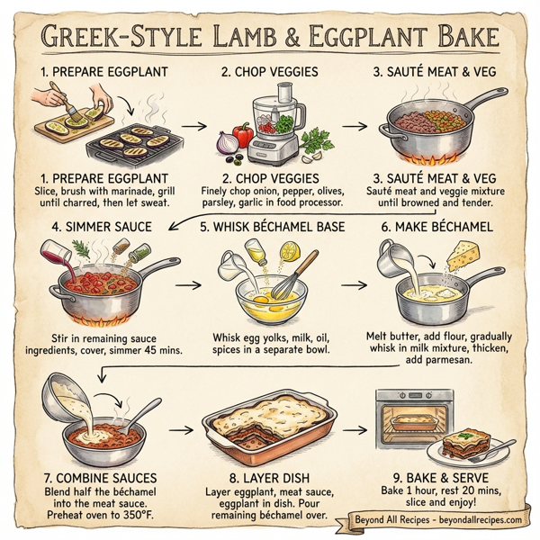 Greek-Style Lamb & Eggplant Bake instructions