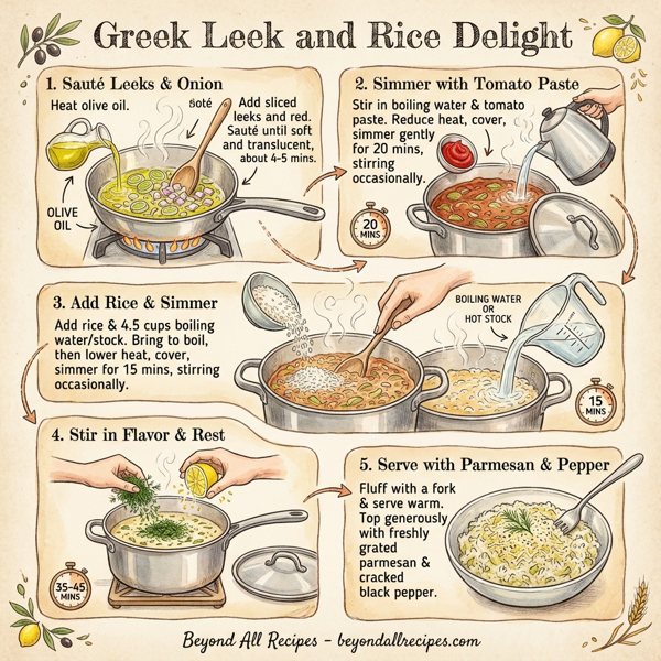 Greek Leek and Rice Delight instructions