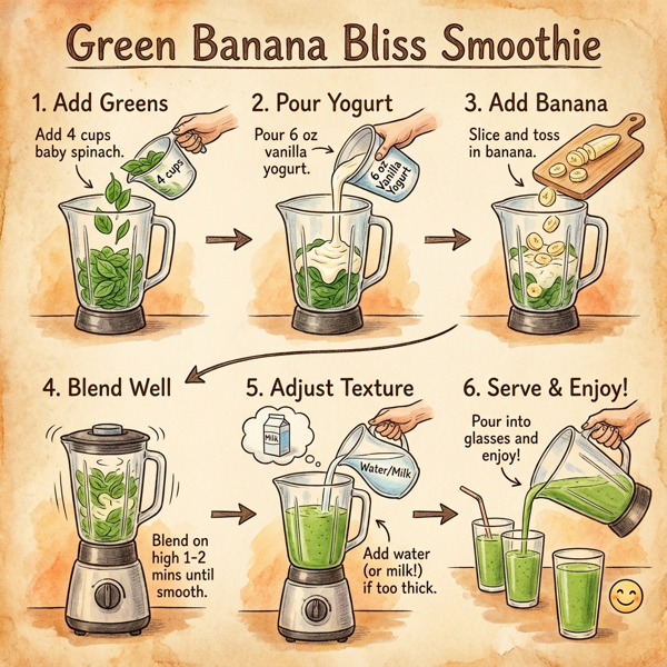 Green Banana Bliss Smoothie instructions