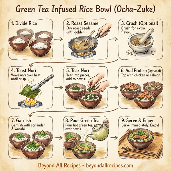 Green Tea Infused Rice Bowl (Ocha-Zuke) instructions