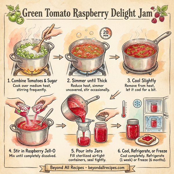 Green Tomato Raspberry Delight Jam instructions