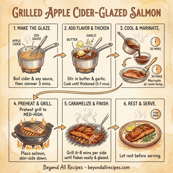 Grilled Apple Cider-Glazed Salmon instructions