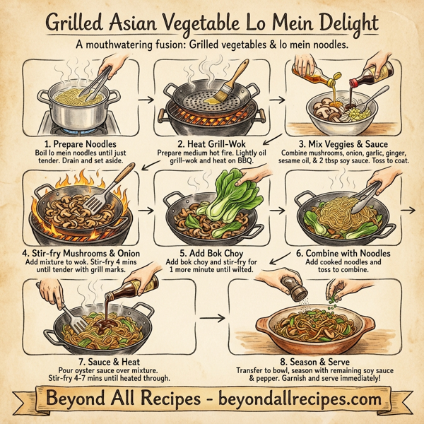 Grilled Asian Vegetable Lo Mein Delight instructions