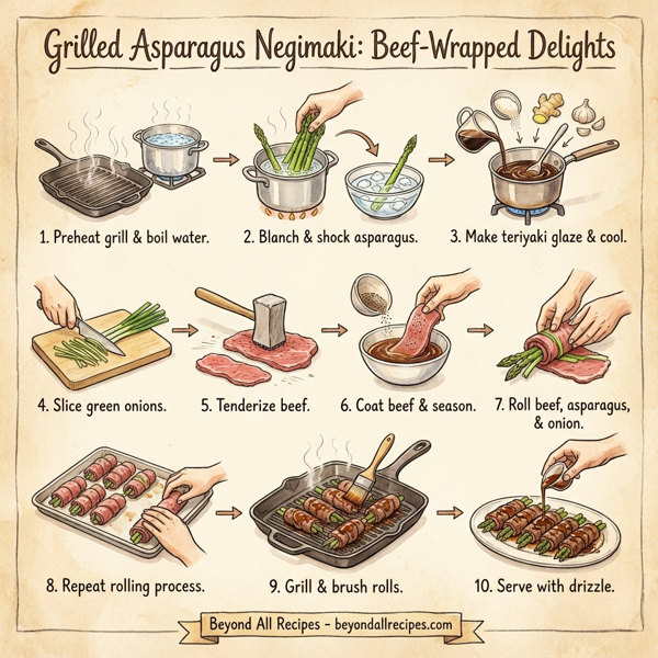 Grilled Asparagus Negimaki: Beef-Wrapped Delights instructions
