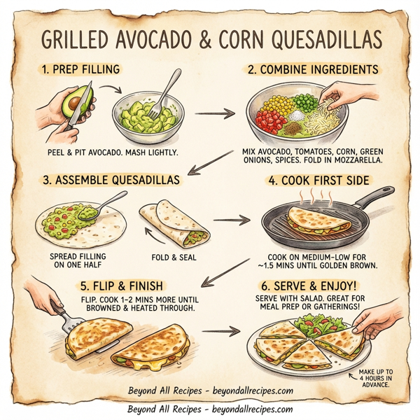 Grilled Avocado & Corn Quesadillas instructions