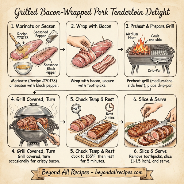 Grilled Bacon-Wrapped Pork Tenderloin Delight instructions
