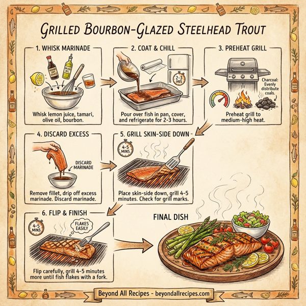 Grilled Bourbon-Glazed Steelhead Trout instructions