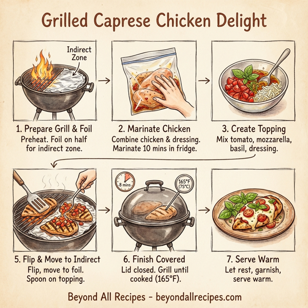 Grilled Caprese Chicken Delight instructions
