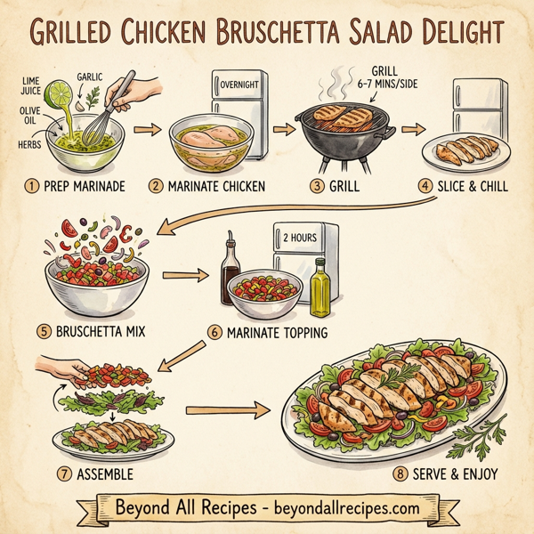 Grilled Chicken Bruschetta Salad Delight instructions