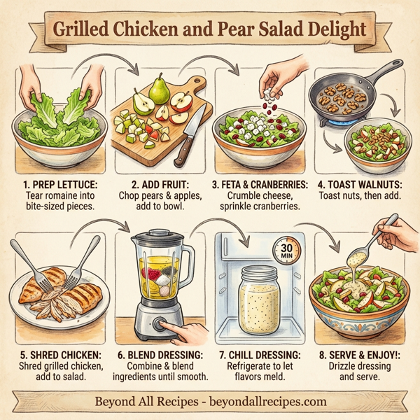 Grilled Chicken and Pear Salad Delight instructions