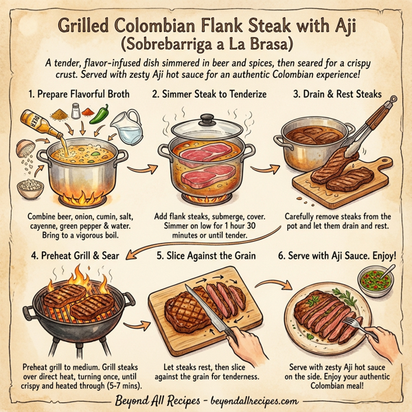 Grilled Colombian Flank Steak with Aji instructions