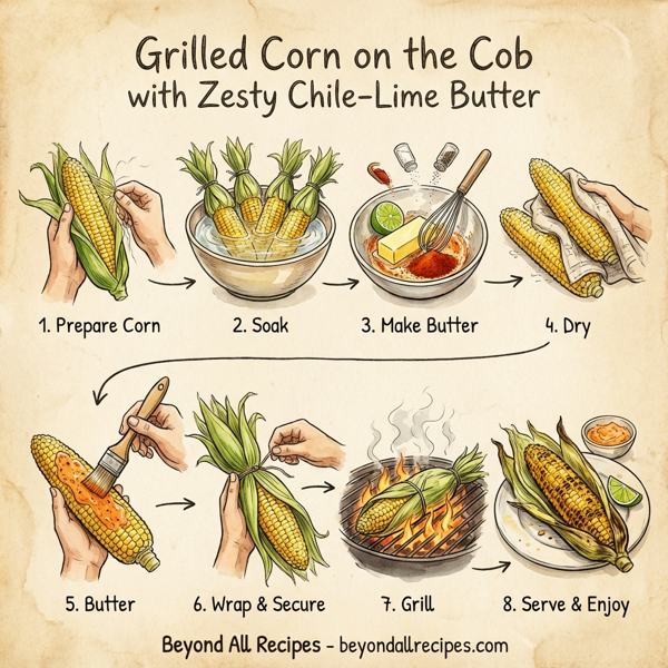 Grilled Corn on the Cob with Zesty Chile-Lime Butter instructions