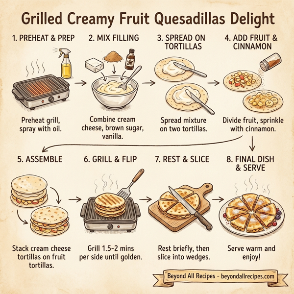 Grilled Creamy Fruit Quesadillas Delight instructions