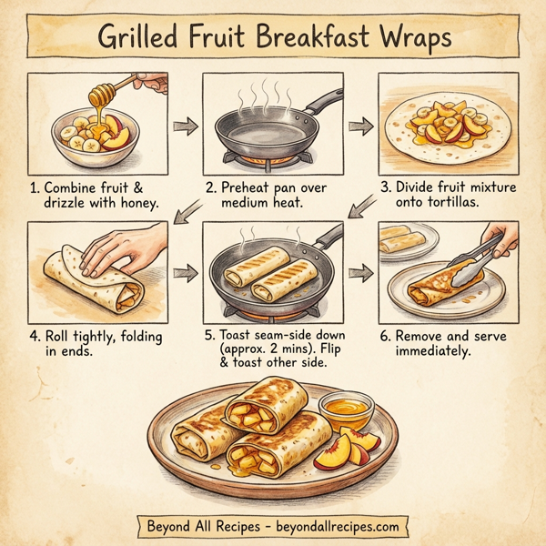 Grilled Fruit Breakfast Wraps instructions