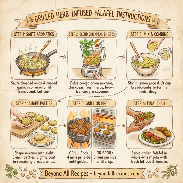Grilled Herb-Infused Falafel instructions