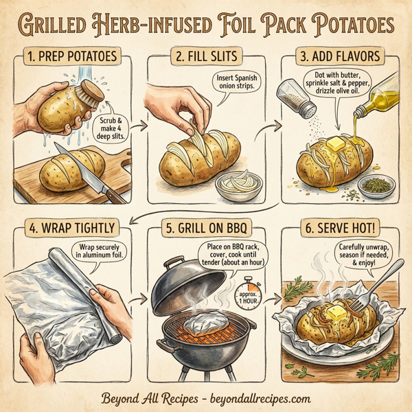 Grilled Herb-Infused Foil Pack Potatoes instructions