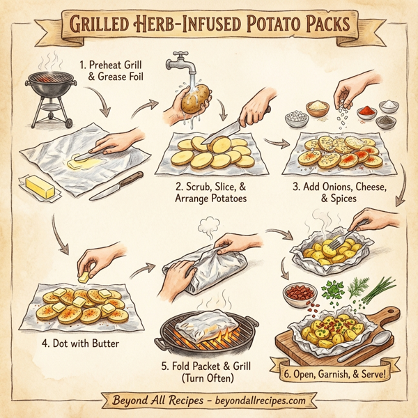 Grilled Herb-Infused Potato Packs instructions