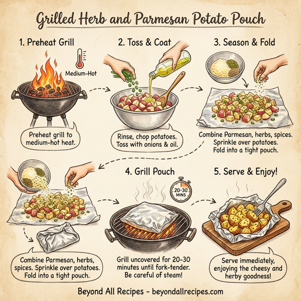 Grilled Herb and Parmesan Potato Pouch instructions