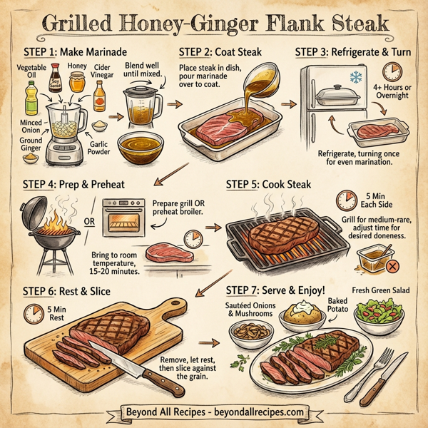 Grilled Honey-Ginger Flank Steak instructions