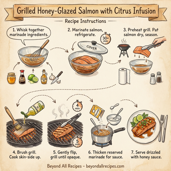 Grilled Honey-Glazed Salmon with Citrus Infusion instructions