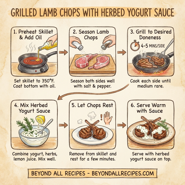 Grilled Lamb Chops with Herbed Yogurt Sauce instructions