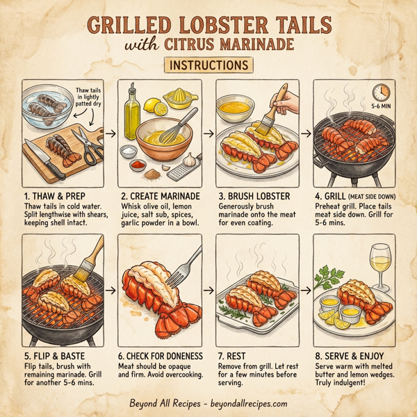 Grilled Lobster Tails with Citrus Marinade instructions
