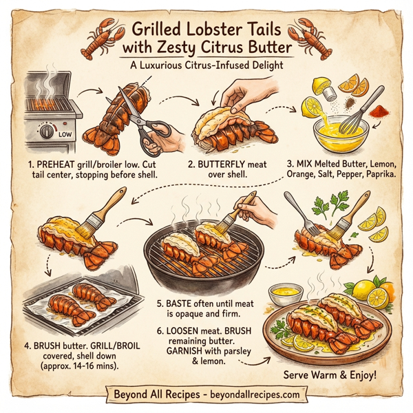 Grilled Lobster Tails with Zesty Citrus Butter instructions