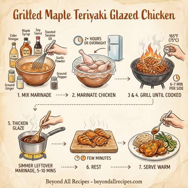 Grilled Maple Teriyaki Glazed Chicken instructions