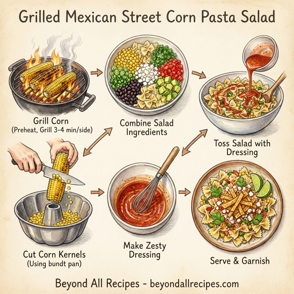 Grilled Mexican Street Corn Pasta Salad instructions