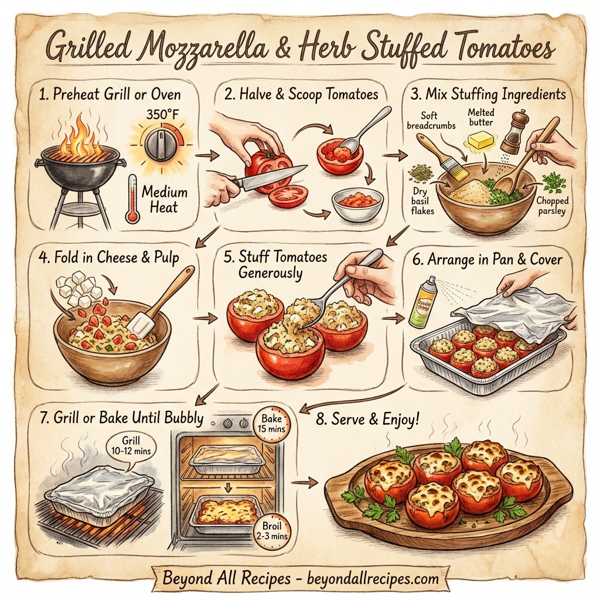 Grilled Mozzarella & Herb Stuffed Tomatoes instructions