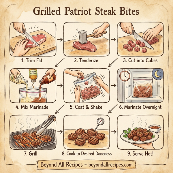 Grilled Patriot Steak Bites instructions