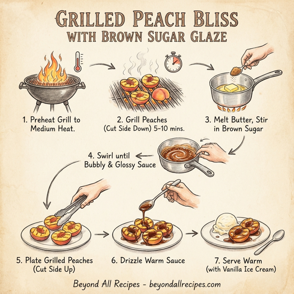 Grilled Peach Bliss with Brown Sugar Glaze instructions