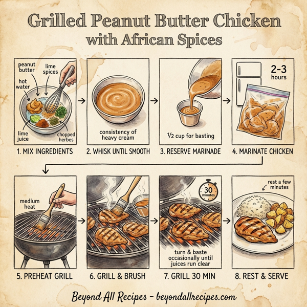 Grilled Peanut Butter Chicken with African Spices instructions