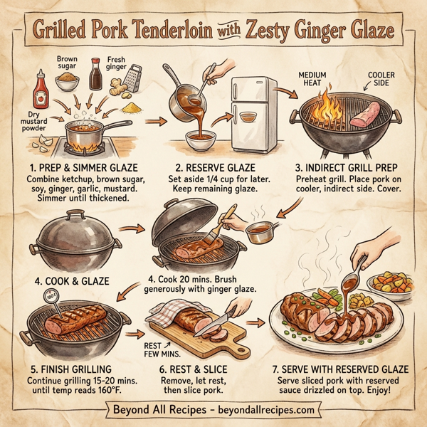 Grilled Pork Tenderloin with Zesty Ginger Glaze instructions